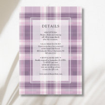 Vintage-Pflaume-Purple-Kariert-Landhochzeitsdetail