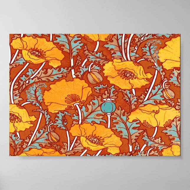 Vintage Pflaumen ~ Poster (Vorne)