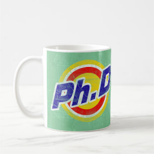 Vintage Ph.D oder PhD oder Doktor der Philosophie Tasse