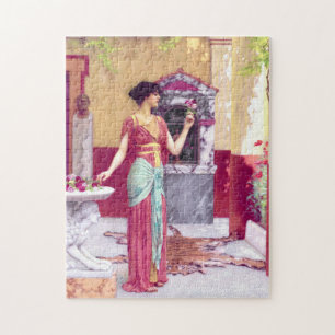 Vintage Phantastische Italienerin mit Bouquet Puzzle