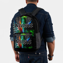 Vintage Phantastische Musikklänge Bedruckter Rucksack