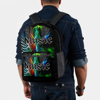 Vintage Phantastische Musikklänge Bedruckter Rucksack