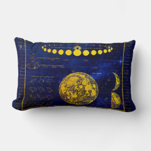 Vintage Phasen des Mond Saturn Jupiter Venus Lendenkissen
