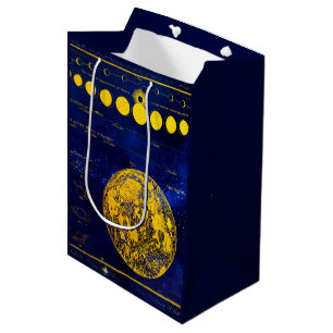 Vintage Phasen des Mond Saturn Jupiter Venus Mittlere Geschenktüte