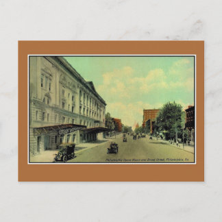 Vintage Philadelphia Broad Street, Opernhaus Postkarte