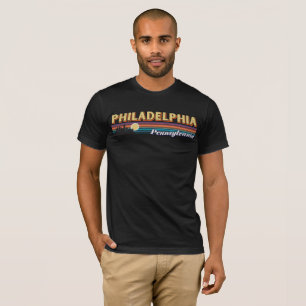 Vintage Philadelphia Pennsylvania Retro Strip T-Shirt