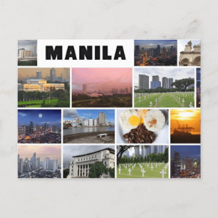 Vintage Philippinen Wasserfarbenretro Postkarte