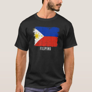 Vintage philippinische Flagge Filipino & Stolz auf T-Shirt