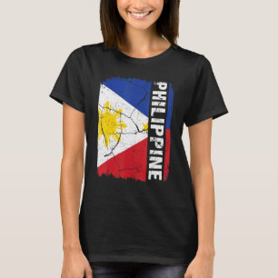 Vintage philippinische Flagge Philippinischer Stol T-Shirt