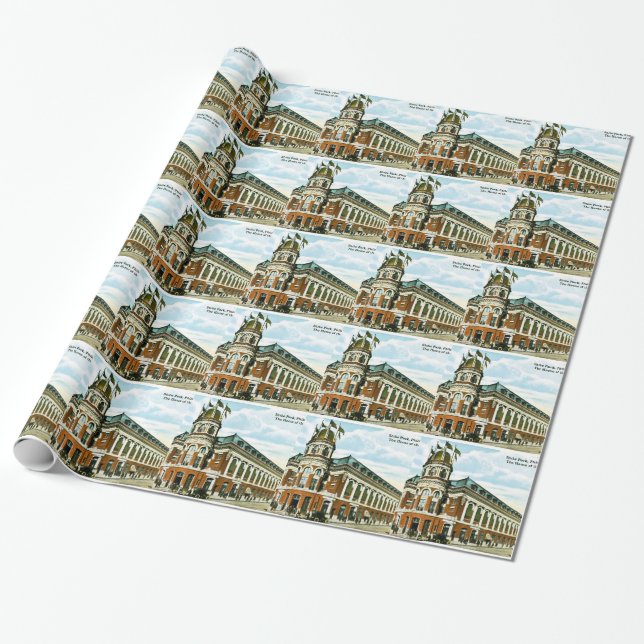 Vintage Philly Baseball Shibe Park-Leichtathletik Geschenkpapier (Ungerollt)