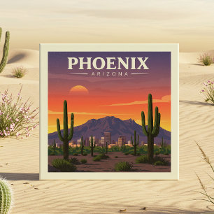 Vintage Phoenix Arizona Fliese