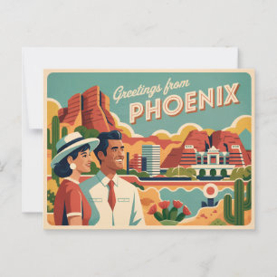 Vintage Phoenix Postkarte   Grüße von Phoenix