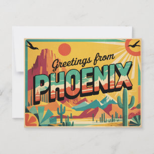 Vintage Phoenix Postkarte   Grüße von Phoenix