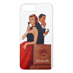 Vintage Phone Couple weißes iPhone 7 Plus Case-Mate iPhone Hülle