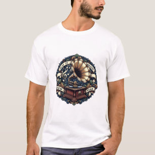 Vintage Phonograph T-Shirt, Premium Qualität T-Shirt