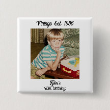 Vintage Photo Birthday Personalized