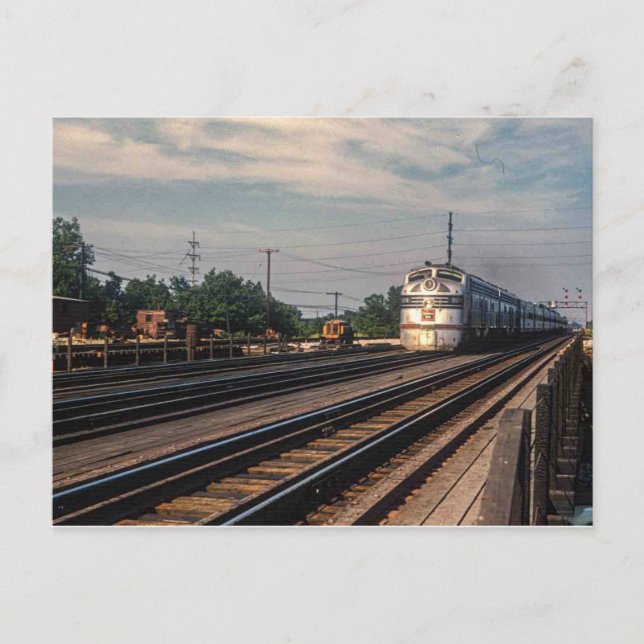 Vintage photo Burlington Route Locomotive Postkarte (Vorderseite)