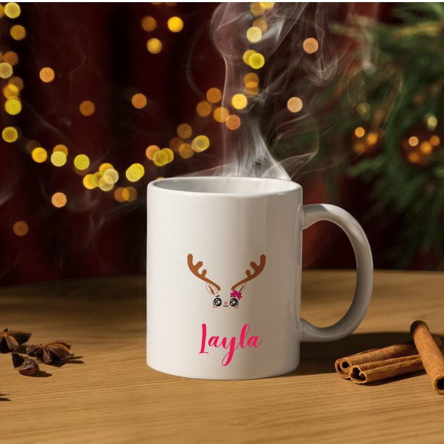 Vintage Photo Collage Customizable mug christmas  Zweifarbige Tasse (Von Creator hochgeladen)