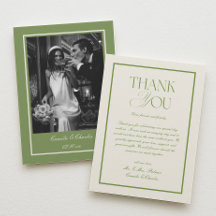 Vintage Photo White and Green Wedding