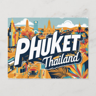 Vintage Phuket, Thailand Postkarte