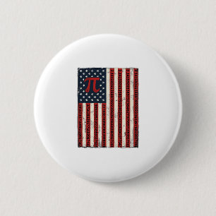 Vintage-Pi-Amerikanische-Flagge-Mathe-Lehrer-Shirt Button