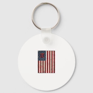 Vintage-Pi-Amerikanische-Flagge-Mathe-Lehrer-Shirt Schlüsselanhänger