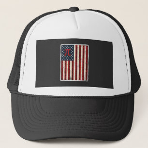 Vintage-Pi-Amerikanische-Flagge-Mathe-Lehrer-Shirt Truckerkappe