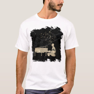 Vintage Piano Player Musiknoten T-Shirt