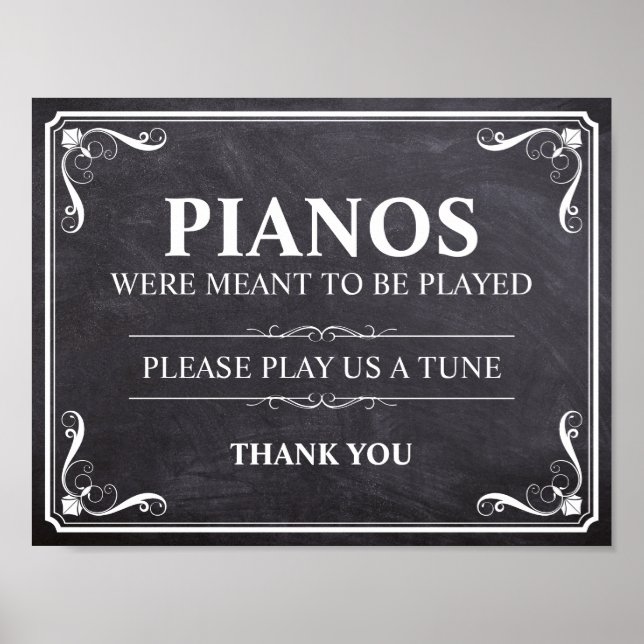 Vintage Pianos sollten signiert werden Poster (Vorne)