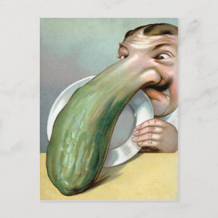 Vintage Pickle Nose Postkarte
