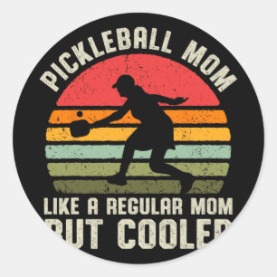 Vintage Pickleball-Mama-Leben Pickle Ball Für Frau Runder Aufkleber