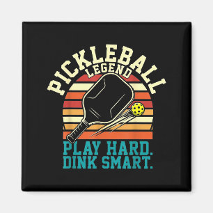Vintage Pickleball Retro-Linien minimaler Klassike Magnet