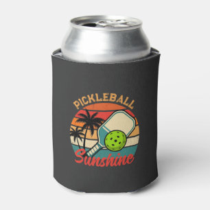Vintage Pickleball Sunshine Club Retro-Paddle Dosenkühler