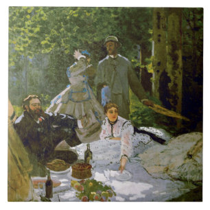 Vintage Picknick im Grünen Claude Monet Fliese