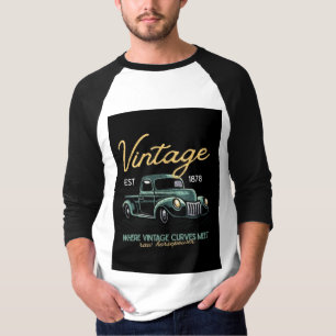 Vintage-Pickup-Truck Rohleistung Herren T-Shirt