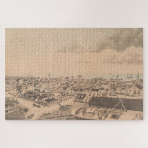 Vintage Pictorial Map of Key West FL (1855) Puzzle