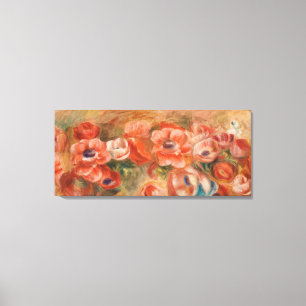 Vintage Pierre Auguste Renoir Blaue Rosa Anemonen Leinwanddruck