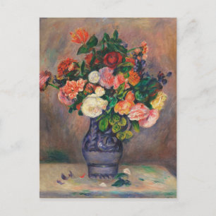 Vintage Pierre Auguste Renoir-Blume in einer Vase Postkarte