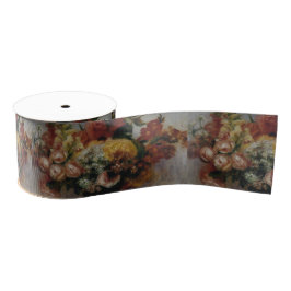 Vintage Pierre Auguste Renoir-Blume in einer Vase Ripsband