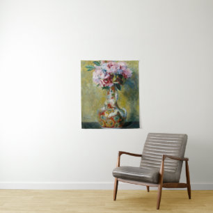 Vintage Pierre Auguste Renoir Blumenstrauß in eine Wandteppich