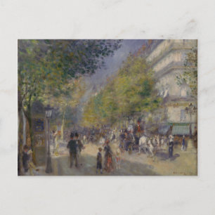 Vintage Pierre Auguste Renoir Die großen Boulevard Postkarte