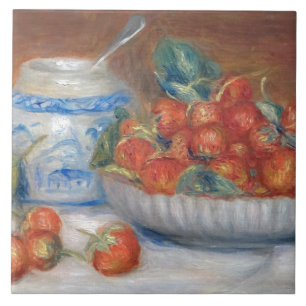 Vintage Pierre Auguste Renoir Erdbeeren Fliese