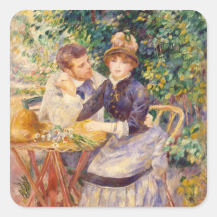 Vintage Pierre Auguste Renoir Im Garten Quadratischer Aufkleber