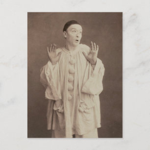 Vintage Pierrot Clown Postkarte