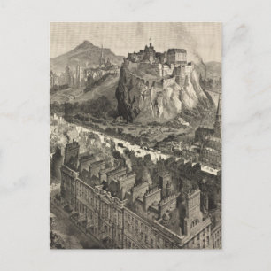 Vintage-Piktogrammkarte von Edinburgh Schottland ( Postkarte
