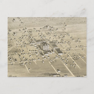 Vintage-Piktogrammkarte von McKinney Texas (1876) Postkarte