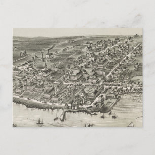 Vintage-Piktogrammkarte von Narragansett RI (1888) Postkarte