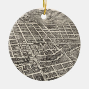 Vintage-Piktogrammkarte von Reno Nevada (1907) Keramik Ornament