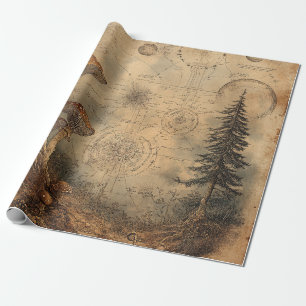 Vintage Pilz-Botanik-Chart (3) Geschenkpapier