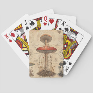 Vintage Pilz-Botanikkarte (8) Spielkarten